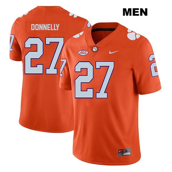 Men's Clemson Tigers #27 Carson Donnelly Stitched Orange Legend Authentic Nike NCAA College Football Jersey PCM7746VR